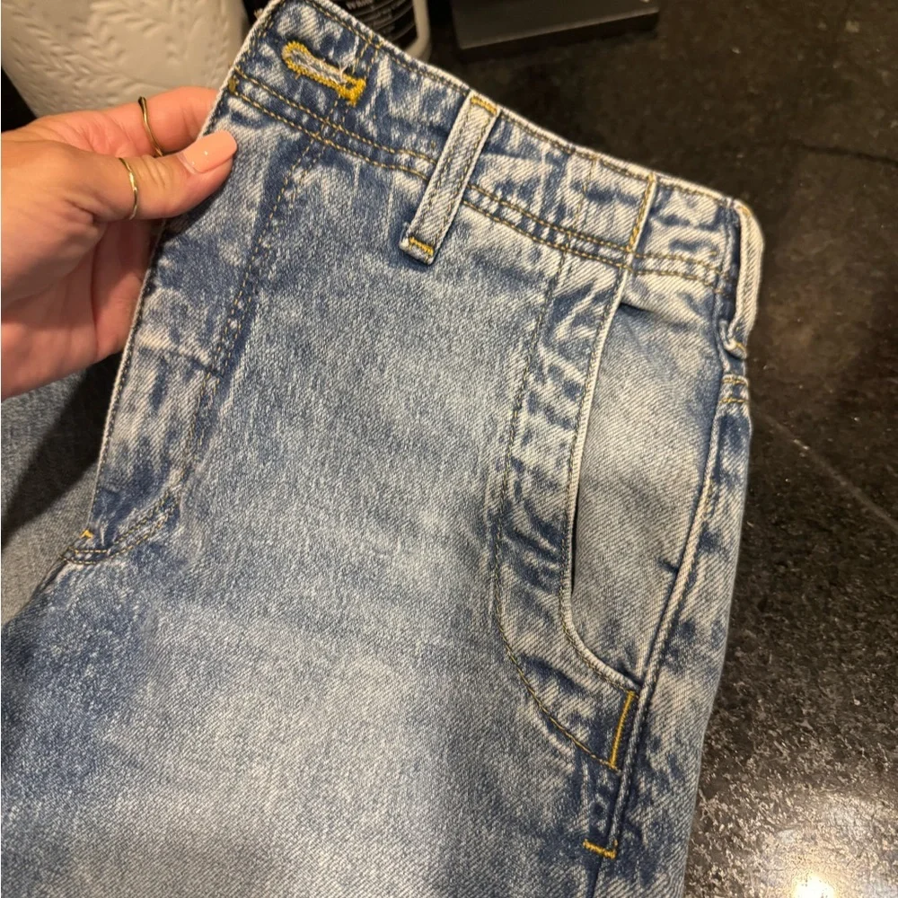 Light Blue Cuffed Pilcro Jeans - Picture 4 of 7